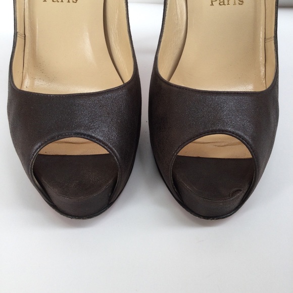 Christian Louboutin High Heels Luxury Size 39 Peep Toe Formal Office Party - Picture 6 of 16